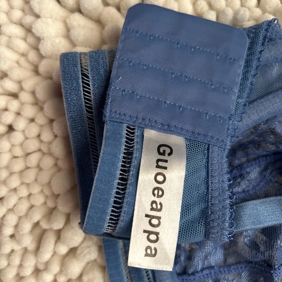 Elegant Blue Lace Bralette - Picture 7 of 7